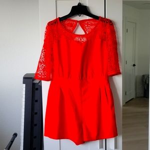 Bar lll red lace romper